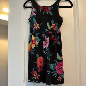 Patterned Jersey Fit & Flare Tank Dress for Girls